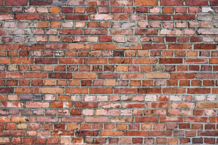 Background of brick wall texture. Old red brick wall texture background.