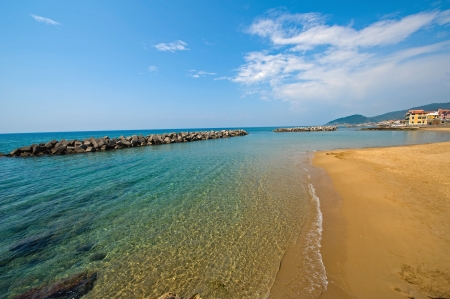golden beaches of the Cilentoの写真素材