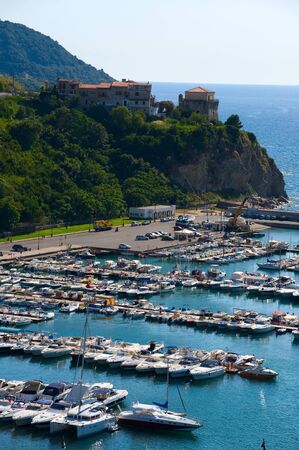 pontoons and boatsの写真素材