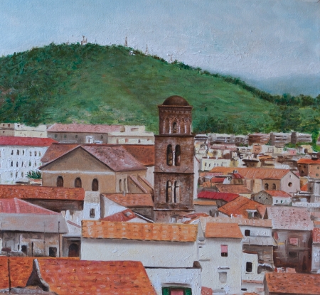 oil on canvas - Cathedral of Salernoの写真素材