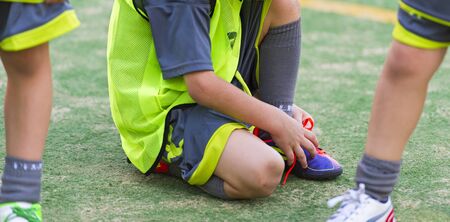 football boots unlacedの写真素材