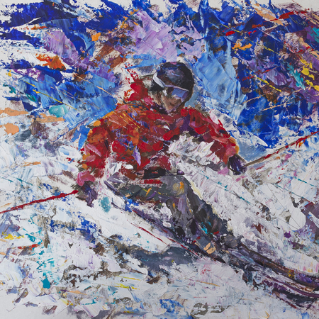 oil painting on colorful background canvas
の写真素材