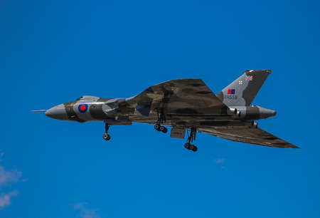 The last airworthy Avro Vulcan bomber, part of the Royal Air Force's strategic nuclear strike force
