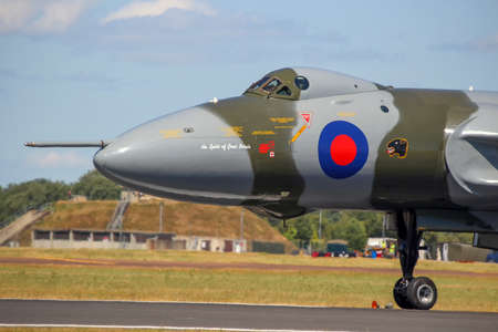 The last airworthy Avro Vulcan bomber, part of the Royal Air Force's strategic nuclear strike forceのeditorial素材