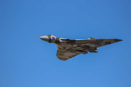 The last airworthy Avro Vulcan bomber, part of the Royal Air Force's strategic nuclear strike forceのeditorial素材