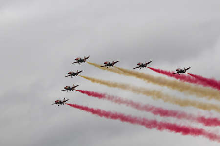 The Spanish Patrulla Ãguila (Eagle Patrol) aerobatic display team