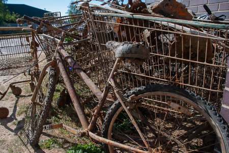 Discarded rubbish damaging the environmentの写真素材