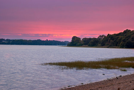 Nacton Shores on the banks of the River Orwell in Suffolk, UKの写真素材
