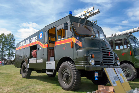 A Bedford "Green Goddess" RLHZ Self Propelled Pump used by the Auxiliary Fire Serviceのeditorial素材