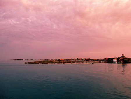 The area around Zeytouna Island in El Gouna, Egyptの写真素材