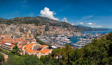 View of Hercules Port, Monte Carloのeditorial素材