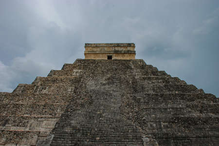 The Maya ruins at Chichen Itza in in the jungle of the Yucatan in Mexicoの写真素材