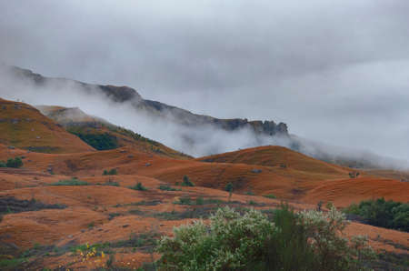 The magnificent landscape of the Drakensberg Mountains in KwaZulu Natal, South Africa
