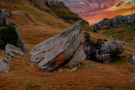 The magnificent landscape of the Drakensberg Mountains in KwaZulu Natal, South Africa