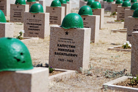 The Soviet military cemetery at Rossoshka  near Volgograd in Russiaのeditorial素材
