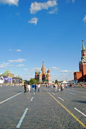 St Basils Cathedral on Red Square in Moscow, Russiaのeditorial素材