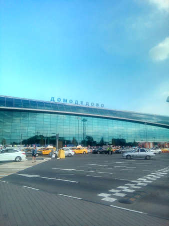 The terminal building of Domodedevo Airport in Moscow, Russiaのeditorial素材