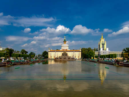 The Stone Flower Fountain in the All Russia Exhibition Centre in Moscowのeditorial素材