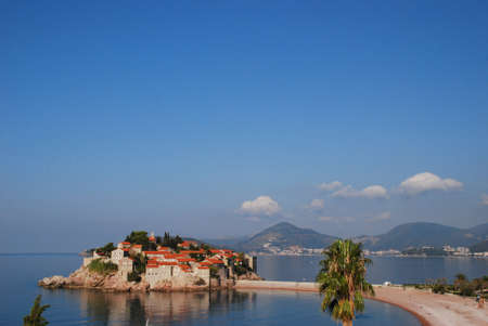 The iconic Sveti Stefan in Montenegroのeditorial素材