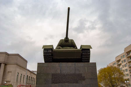 The T-34 Tank Liberation Memorial in Minsk, Belarusのeditorial素材