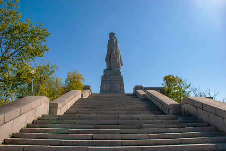 The statue of Vasil Levski in Plovdiv, Bulgariaのeditorial素材