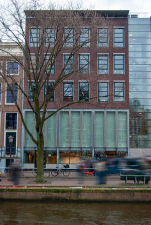 The Anne Frank House and Museum in Amsterdam, Hollandのeditorial素材