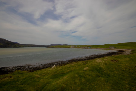 Overlooking the Kyle of Durness in the Scottish Highlands, UKの写真素材
