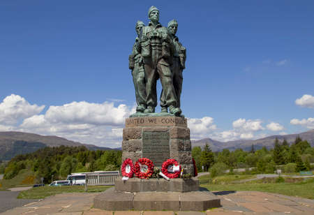 The Commando Memorial at Spean Bridge in the Scottish Highlands, UKのeditorial素材