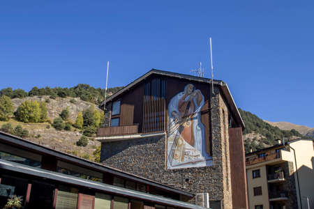 Picturesque buildings in the parish of Ordino, Andorra