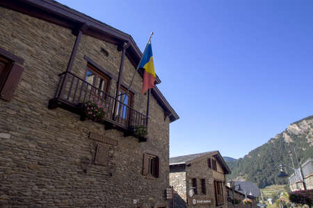 Picturesque buildings in the parish of Ordino, Andorra
