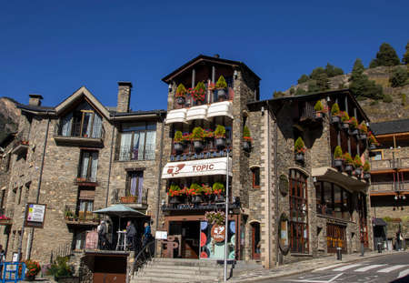 Picturesque buildings in the parish of Ordino, Andorra