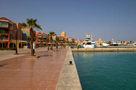 The marina in the resort of Hurghada in Egyptのeditorial素材