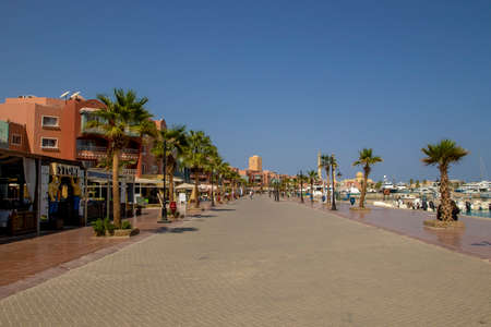 The marina in the resort of Hurghada in Egyptのeditorial素材