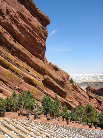 The magnificent open-air Red Rocks Amphitheatre near Morrison, Colorado, USA