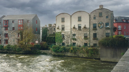 Buildings in the heart of Galway in County Galway, Irelandのeditorial素材