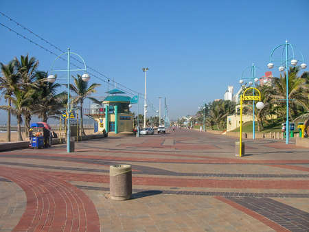 Marine Parade on the sea front in Durban, KwaZulu Natal, South Africaのeditorial素材