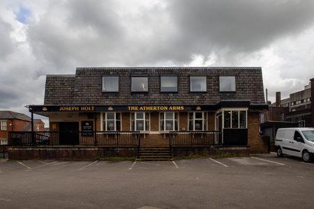The Atherton Arms pub in Atherton, Greater Manchester, UKのeditorial素材