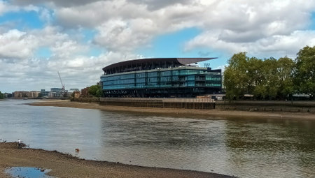 Craven Cottage is the home of Fulham Football Club on the banks of the River Thames in London, UKのeditorial素材