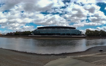 Craven Cottage is the home of Fulham Football Club on the banks of the River Thames in London, UKのeditorial素材