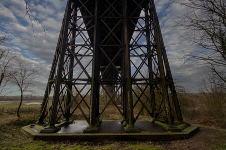 The Bennerley Viaduct near Awsworth, Nottinghamshire, UKの写真素材