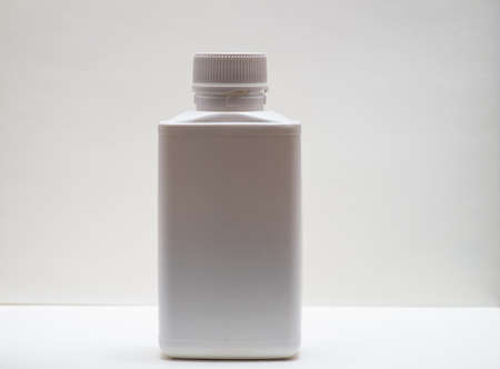 white mock up medicine or cosmetic bottle on white background.