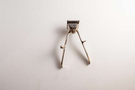 old hair clippers on a white background ,top view , room for text .の写真素材