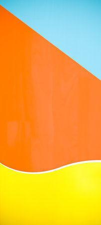 Orange pattern vertical background. Empty backdrop with copy space, usable for social media promotions, events, banners, posters, anniversary, party, and online web Adsの写真素材