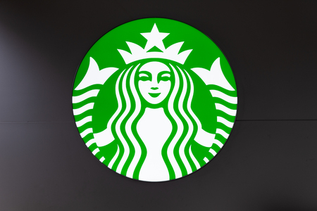TAIPEI, TAIWAN - CIRCA May, 2018: Starbucks Coffee Company ,It is one of the most popular coffee shops in the world .のeditorial素材
