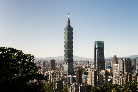 TAIPEI, TAIWAN - March 10: View of Taipei 101 modern architecture in the downtown area of Taipei on March 10, 2018 in Taipeiのeditorial素材