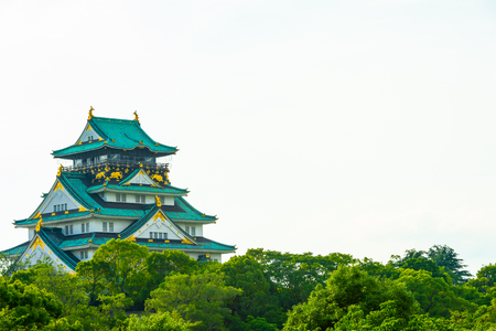 View of Osaka Castle in Osaka, Japanのeditorial素材