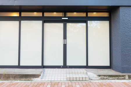 Shop Boutique Store Front with Big Window and Place for Nameのeditorial素材