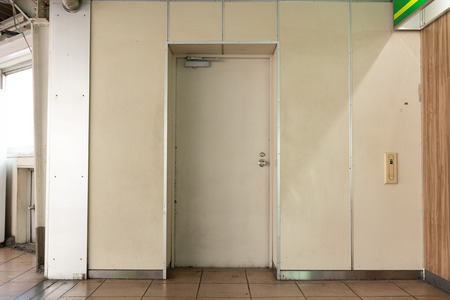 sidewalk by street wall  and  doorのeditorial素材