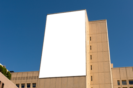 Large blank billboard on a street wall, banners with room to add your own textのeditorial素材