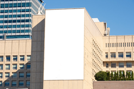 Large blank billboard on a street wall, banners with room to add your own textのeditorial素材
